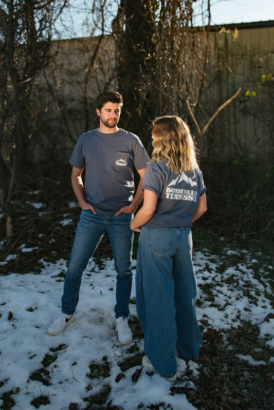 Blue Bonnevilles Pocket Tee